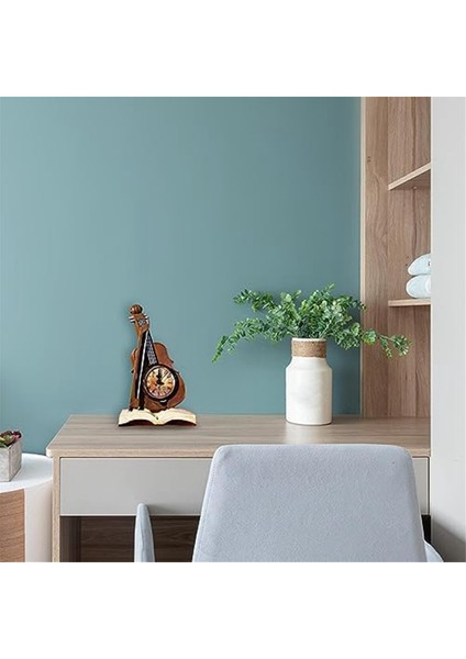 Estetik Dijital Saat Minyatür Keman Dekorasyonu, Vintage Keman Modeli, Masa Dekorasyonu Için Masa Saatleri, Craft Kırmızı (Yurt Dışından) fiyatları