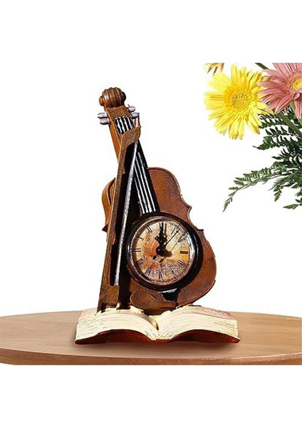 Estetik Dijital Saat Minyatür Keman Dekorasyonu, Vintage Keman Modeli, Masa Dekorasyonu Için Masa Saatleri, Craft Kırmızı (Yurt Dışından) indirimleri