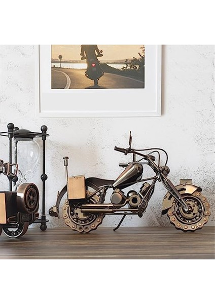Erkekler Için Motosiklet Hediyeleri Benzersiz, Erkekler ve Kadınlar Için Doğum Günü Hediyeleri Biniciler, Vintage Ofis Dekoru, Hurda Metal Motosiklet Sanatı A (Yurt Dışından)