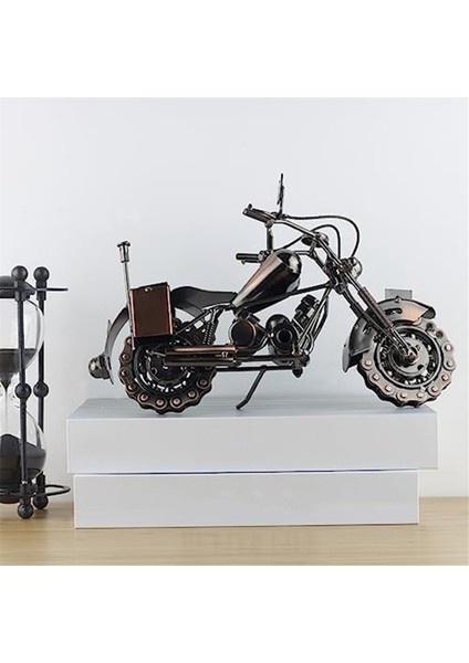 Erkekler Için Motosiklet Hediyeleri Benzersiz, Erkekler ve Kadınlar Için Doğum Günü Hediyeleri Biniciler, Vintage Ofis Dekoru, Hurda Metal Motosiklet Sanatı A (Yurt Dışından)