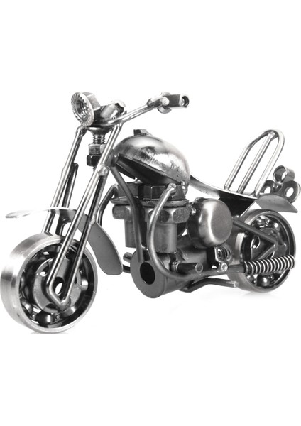 Metal Motosiklet Dekor Heykelcik Demir Motosiklet Heykel Masa Dekoru Sanat Hediye Ev Dekor Siyah (Yurt Dışından)