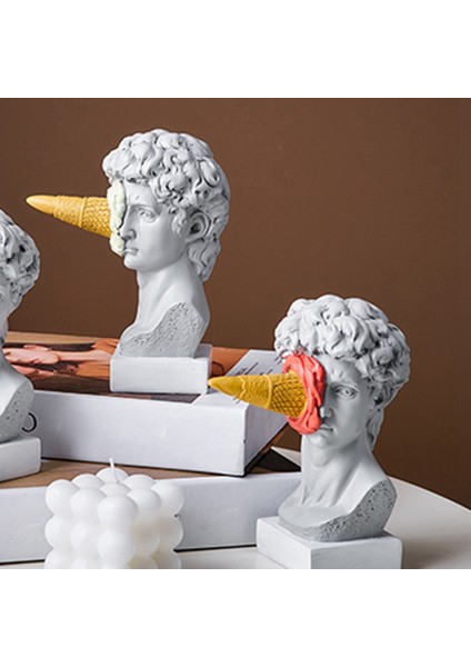 Modern Iskandinav Şekil Süs Dondurma David Heykelcik Ev Dekor Heykel Ofis Kitaplık Masaüstü Sanat Dekorasyon, B (Yurt Dışından) indirimleri