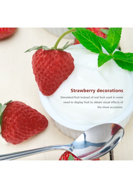 20 Parça Yapay Çilek Meyve Çilek Fotoğraf Prop Ev Mutfak Dolabı Parti Süsleme, Küçük (Yurt Dışından) modelleri