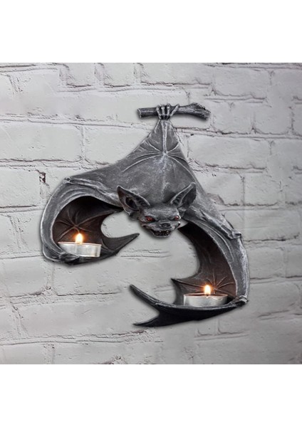 Cadılar Bayramı Yarasa Şeklinde Şamdan Reçine Asılı Bahçe Heykeli Heykeller El Sanatları Mumluk Veranda Sundurma Için (Yurt Dışından) indirimleri