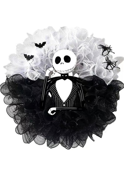 Ön Kapı Için Cadılar Bayramı Çelengi, Yarasa ve Örümcek ile Noel Jack Çelengi Öncesi, Iç Mekan Partisi Için Yapay Kafatası Çelengi (Yurt Dışından)