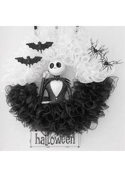 Ön Kapı Için Cadılar Bayramı Çelengi, Yarasa ve Örümcek ile Noel Jack Çelengi Öncesi, Iç Mekan Partisi Için Yapay Kafatası Çelengi (Yurt Dışından) modelleri