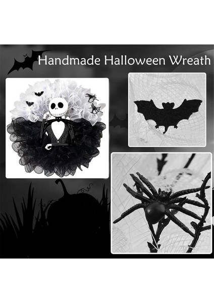 Ön Kapı Için Cadılar Bayramı Çelengi, Yarasa ve Örümcek ile Noel Jack Çelengi Öncesi, Iç Mekan Partisi Için Yapay Kafatası Çelengi (Yurt Dışından) fırsatları