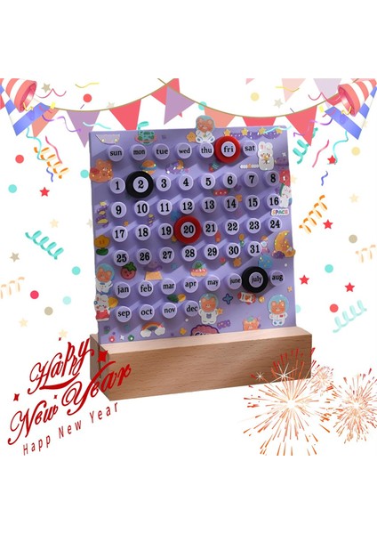 Dıy Yüzük El Yapımı Masa Takvimi, Moda Sürekli Takvim Dıy Yüzük Yeniden Kullanılabilir, Dıy Yüzük Masaüstü Takvimi, B (Yurt Dışından) indirimleri