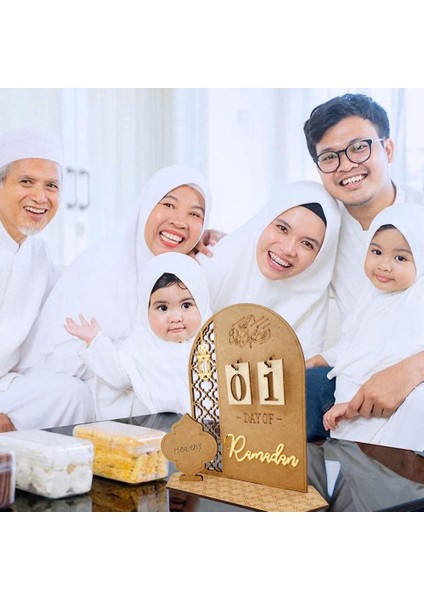 Ahşap Ramazan Takvimi Süslemeleri Geri Sayım Takvimleri Süslemeleri 30 Gün Eid Mubarak Ramazan Partisi Süsleme, B (Yurt Dışından) fiyatları