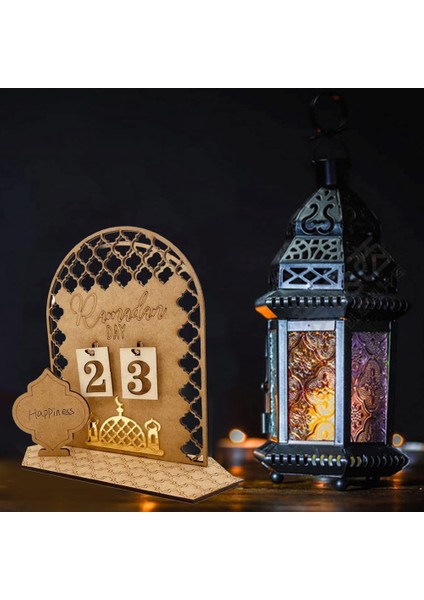 Ahşap Ramazan Takvimi Süslemeleri Geri Sayım Takvimleri Süslemeleri 30 Gün Eid Mubarak Ramazan Partisi Süsleme, B (Yurt Dışından) indirimleri