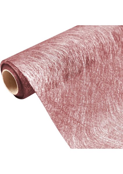 Gül Altın Masa Koşucu Metalik Elyaf Dokunmamış Kumaş Düğün Parti Masa Dekorasyon Hediye Için Çiçek Sarma, 30 cm x 10 M (Yurt Dışından)