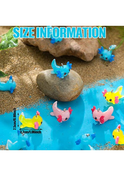 60 Adet Mini Axolotl Reçine Takılar Minyatür Deniz Axolotl Hayvan Kolye Axolotl Süs Axolotl Minik Hayvan Heykelcik (Yurt Dışından) fiyatları