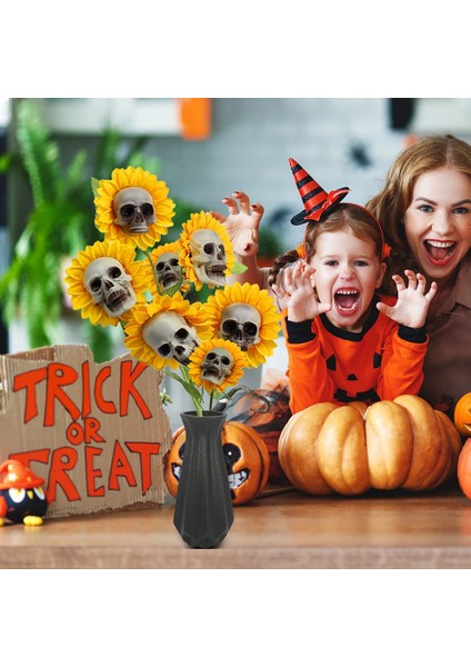 Cadılar Bayramı Kafatası Ayçiçeği Dekorasyon Cadılar Bayramı Kapalı Açık Bahçe Veranda Çim Yard Çim Teras Süsleri (Yurt Dışından) modelleri