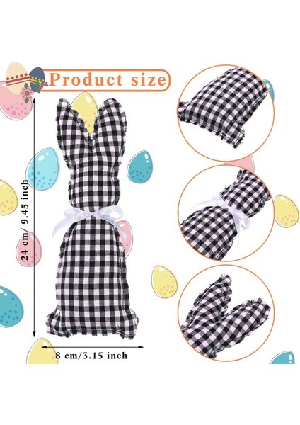 4 Adet Paskalya Dekor Çiftlik Evi Rustik Tavşan Dekor Dolması Tavşan Süsleri Paskalya Sepeti Dolgu Maddeleri Katmanlı Tepsiler (Yurt Dışından) fırsatları