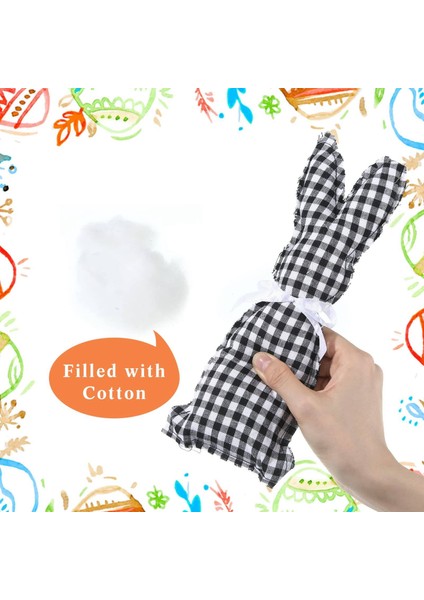 4 Adet Paskalya Dekor Çiftlik Evi Rustik Tavşan Dekor Dolması Tavşan Süsleri Paskalya Sepeti Dolgu Maddeleri Katmanlı Tepsiler (Yurt Dışından) indirimleri