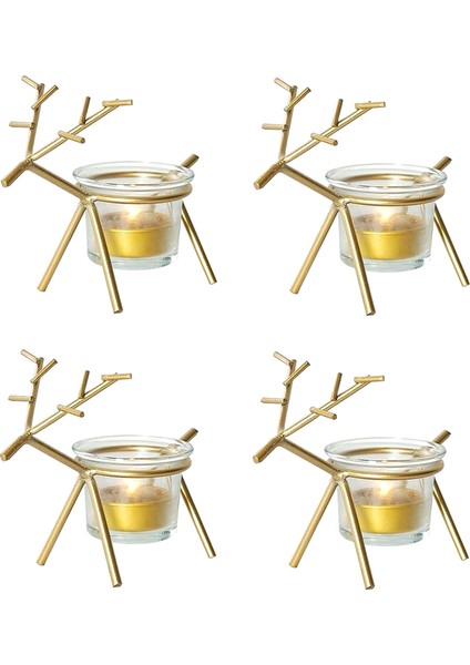 4 Adet Noel Adak Mum Çubuğu Centerpiece Ekran Mum Standı Centerpiece Mumluk Minimalist Ev Dekorasyonu (Yurt Dışından)