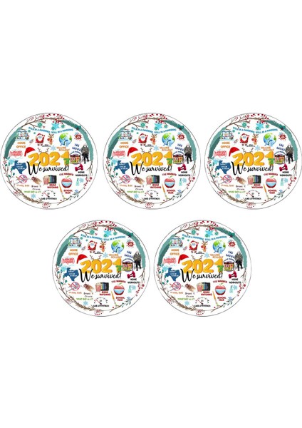 5 Adet Noel Ağacı Süsleri Noel Süsleri Seramik Süsler Karantina Ilginç Noel Süslemeleri 3 (Yurt Dışından)