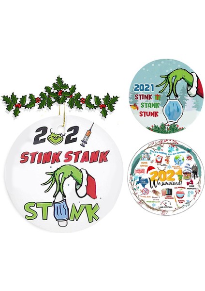 5 Adet Noel Ağacı Süsleri Noel Süsleri Seramik Süsler Karantina Ilginç Noel Süslemeleri 3 (Yurt Dışından) indirimleri