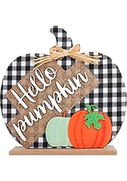 Sonbahar Dekoru, Masa Için Ahşap Balkabağı Tabelası, Şömine ve Masa Dekoru Çiftlik Evi Ev Için Sonbahar Süslemeleri (Yurt Dışından)