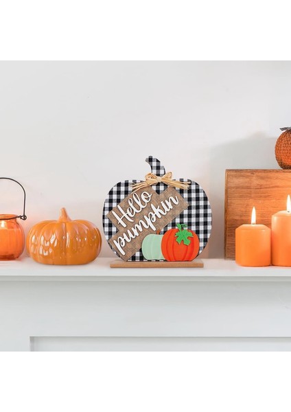 Sonbahar Dekoru, Masa Için Ahşap Balkabağı Tabelası, Şömine ve Masa Dekoru Çiftlik Evi Ev Için Sonbahar Süslemeleri (Yurt Dışından) modelleri