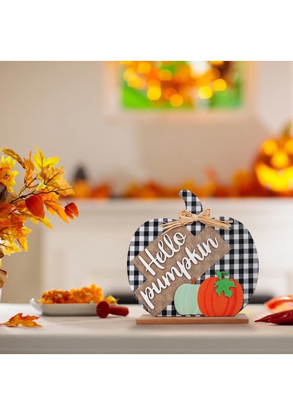 Sonbahar Dekoru, Masa Için Ahşap Balkabağı Tabelası, Şömine ve Masa Dekoru Çiftlik Evi Ev Için Sonbahar Süslemeleri (Yurt Dışından) fırsatları