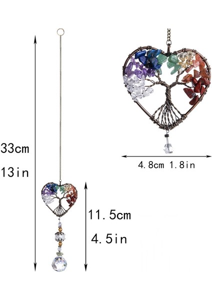 Çok Renkli Kalp Kristal Lamba Topu Kolye Dıy Kristal Araba Dekorasyon Ev Ofis Iç ve Dış Dekorasyon (Yurt Dışından) modelleri