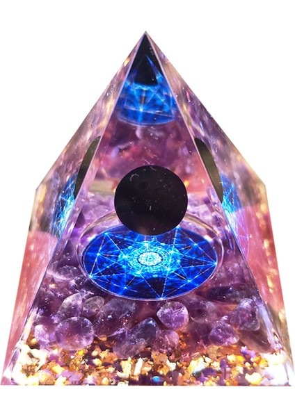 5 cm Kristal Çakıl Piramit El Sanatları Heksagram Piramit Ev Masaüstü Dekorasyon El Sanatları (Yurt Dışından) fiyatları