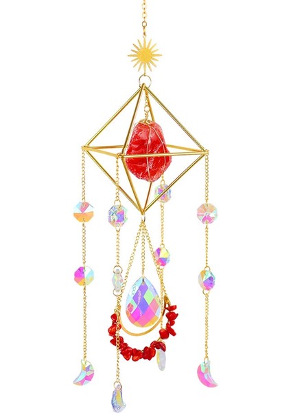 Kristal Suncatcher Pencere Için Prizmalar ile Renkli Güneş Yakalayıcı Dekor Gökkuşağı Yapımcısı Kolye Süsleme (Yurt Dışından)
