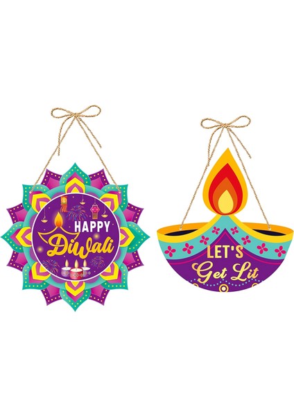 30 Adet Diwali Festivali Süs Kapı Askısı Çiftlik Evi Tarzı Diwali Festivali Ön Kapı Işareti Diwali Festivali Dekor,декоративные Подарки (Yurt Dışından)