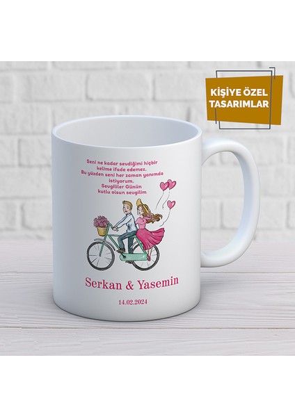 Kişiye Özel Isim Yazılabilir Sevgi Temalı Kupa Bardak