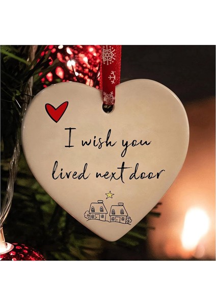 Noel Süslemeleri Kalp Asılı Süsleme Seramik Süs Dekor Arkadaşlar Çiftler Için Mükemmel Noel Ağacı,декоративные Подарки (Yurt Dışından) fiyatları