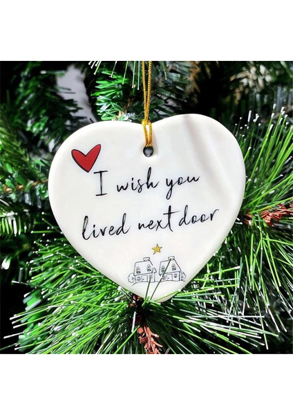 Noel Süslemeleri Kalp Asılı Süsleme Seramik Süs Dekor Arkadaşlar Çiftler Için Mükemmel Noel Ağacı,декоративные Подарки (Yurt Dışından) indirimleri