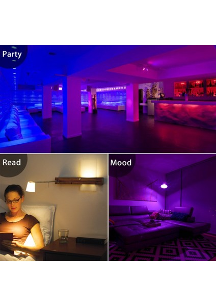 E14 LED Lamba Akıllı Ampul Renkli Spot Neon Burcu Rgb Denetleyici Işık Aydınlatma Kısılabilir Gece Lambası-B, (Yurt Dışından)