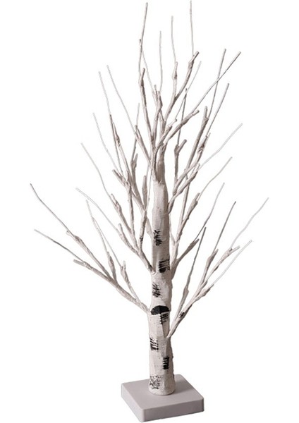 Masaüstü Ağacı, LED Işıklı Beyaz Ağaç, Sıcak Beyaz Küçük Ağaç Işıkları Elektrikli Zamanlayıcı, Işıklı Ağaç (Yurt Dışından)