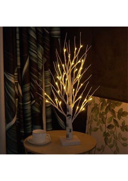 Masaüstü Ağacı, LED Işıklı Beyaz Ağaç, Sıcak Beyaz Küçük Ağaç Işıkları Elektrikli Zamanlayıcı, Işıklı Ağaç (Yurt Dışından) indirimleri