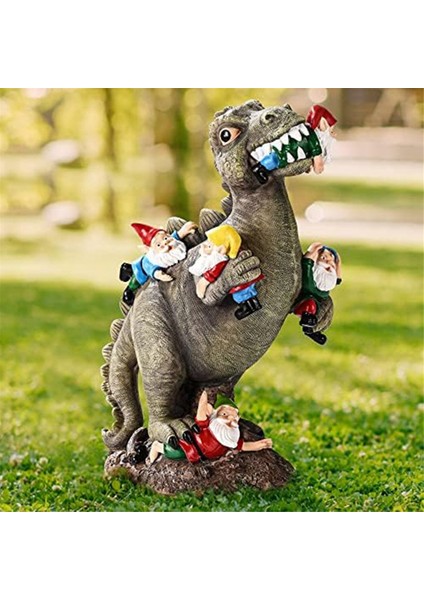 Dinozor Cüceler Bahçe Heykelleri Açık Dekor Anne Için Doğum Günü Hediyeleri Hediyeler, Veranda Dinozor Yeme Cüceler Heykeller (Yurt Dışından) modelleri