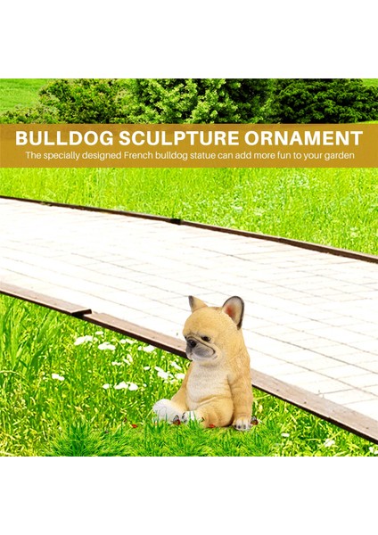 Fransız Bulldog Heykel Süs Köpek Heykeli Heykelcik Açık Bahçe Dekor Hediye-Oturan Köpek (Yurt Dışından) fırsatları