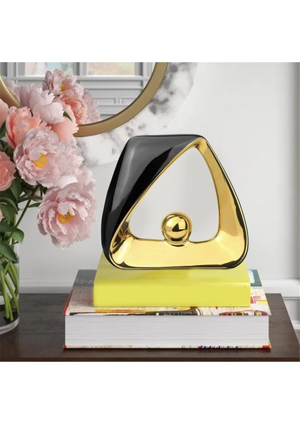 Ev Dekor Modern Heykel, Oturma Odası Için Geometrik Seramik Heykel Masa Süslemeleri Centerpiece Giriş Yolu Dekor A (Yurt Dışından) modelleri