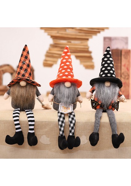 Cadılar Bayramı Ev Partisi Ev Dekorasyon Masa Dekor Uzun Bacaklar Yüzü Olmayan Gnome Bebek Cadılar Bayramı Asılı Süsler, B (Yurt Dışından) fırsatları