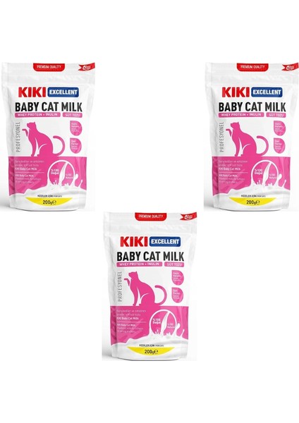 Excellent Kedi Süt Tozu 200 gr x 3 Adet