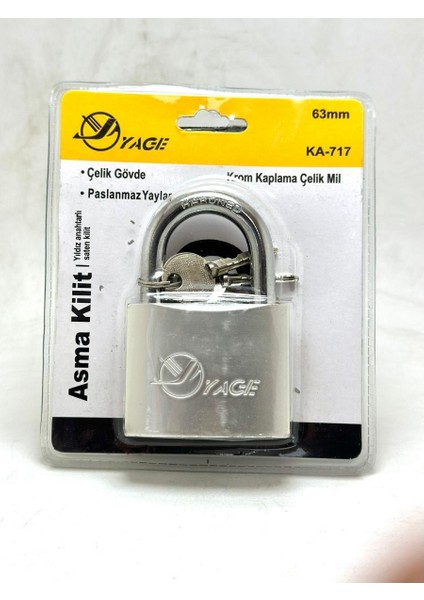 Enka Asma Kilit 60 mm Çivi Fiam Anahtarlı