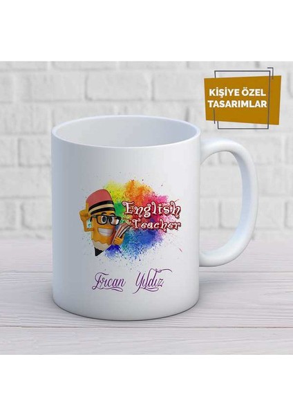 Kişiye Özel Isim Yazılabilir English Teacher Kupa Bardak