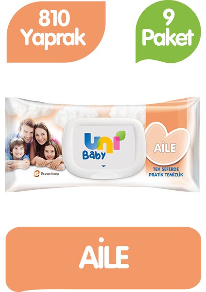 Aile Islak Havlu Mendil 90 x 9 810 Yaprak