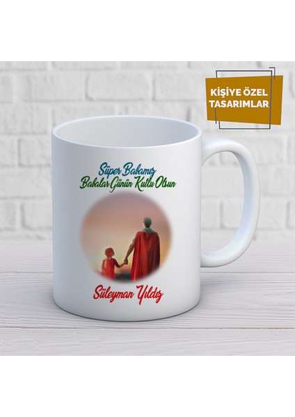 Kişiye Özel Isim Yazılabilir Süper Babamız Babalar Günün Kutlu Olsun Kupa Bardak