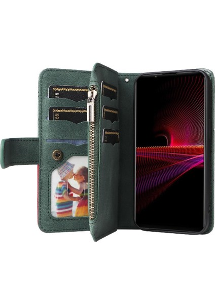 Kart Yuvası Standı Kickstand Koruyucu Tarzı ile Sony Xperia 1iii Için Kılıf (Yurt Dışından)