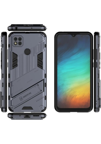 Xiaomi Redmi 9c Kickstand Koruyucu Kapak Sağlam Askeri (Yurt Dışından) modelleri