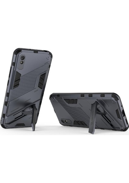 Xiaomi Redmi 9A Kickstand Koruyucu Kapak Sağlam Askeri (Yurt Dışından) modelleri