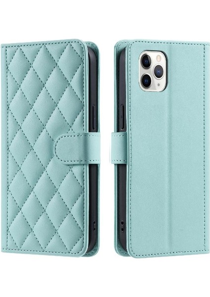 Telefon Kılıfı Için iphone 11 Pro Kafes Flip Folio Cüzdan Manyetik Kart El (Yurt Dışından)