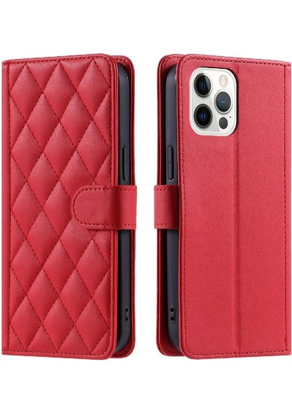 Iphone 12 Için Telefon Kılıfı Pro Max Manyetik El Kayışı Flip Folio Cüzdan (Yurt Dışından)