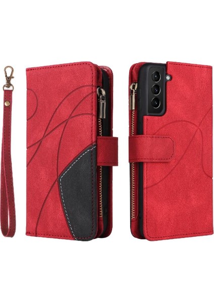Samsung Galaxy S21 Artı Kickstand Koruyucu Iki Renkli Dikiş Için Kılıf (Yurt Dışından)